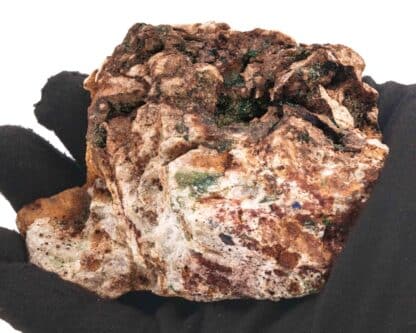 Olivénite, Malachite et Lampadite, Mine de Cap Garonne, Le Pradet, Var.