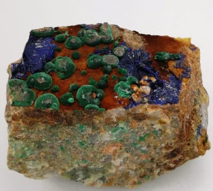 Azurite et malachite, Mine de Cap Garonne, Le Pradet, Var.