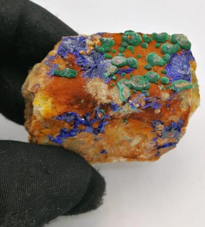 Azurite et malachite, Mine de Cap Garonne, Le Pradet, Var.