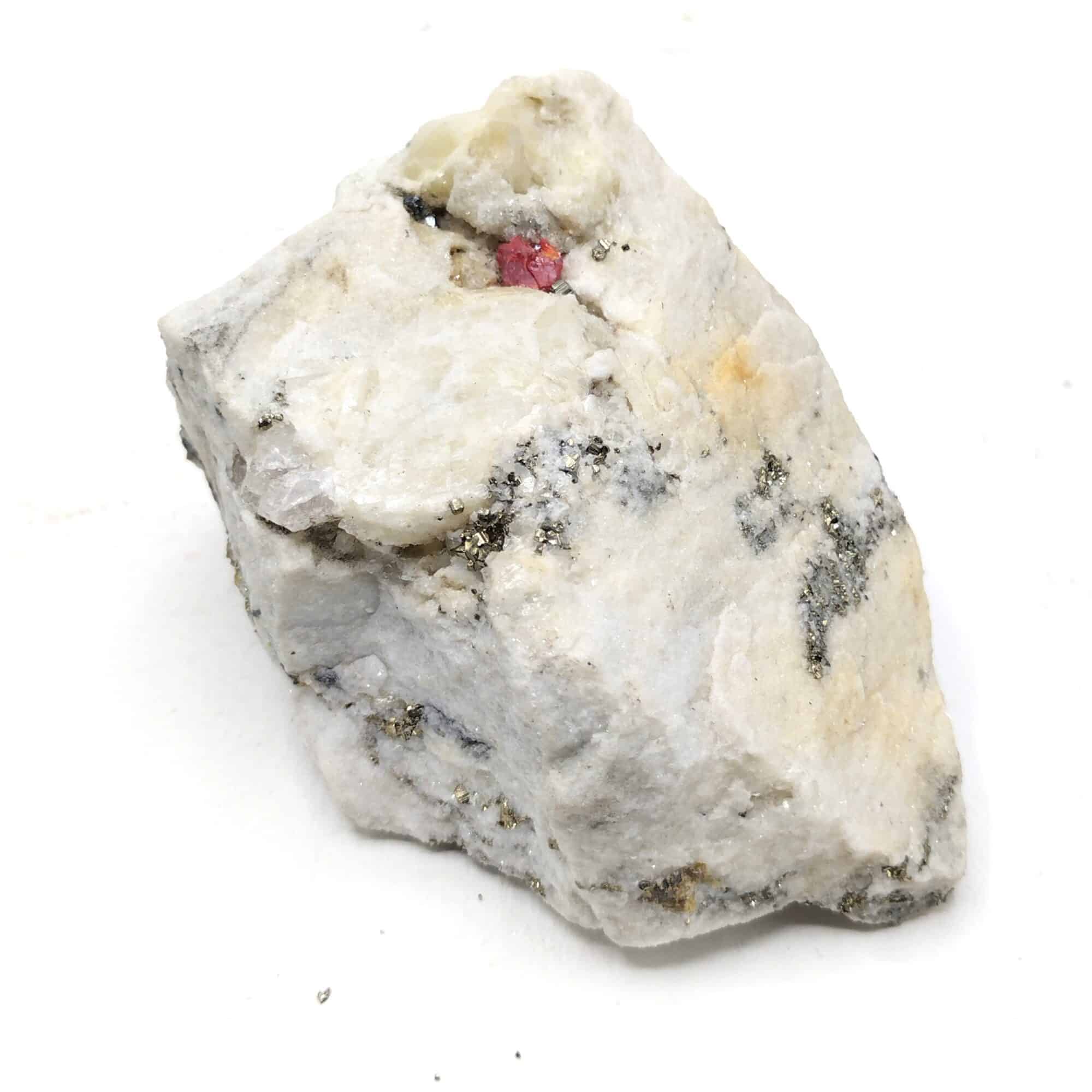 Realgar Quebec Réalgar & Pyrite, Carrière de Lengenbach, Binntal, Valais, Suisse.