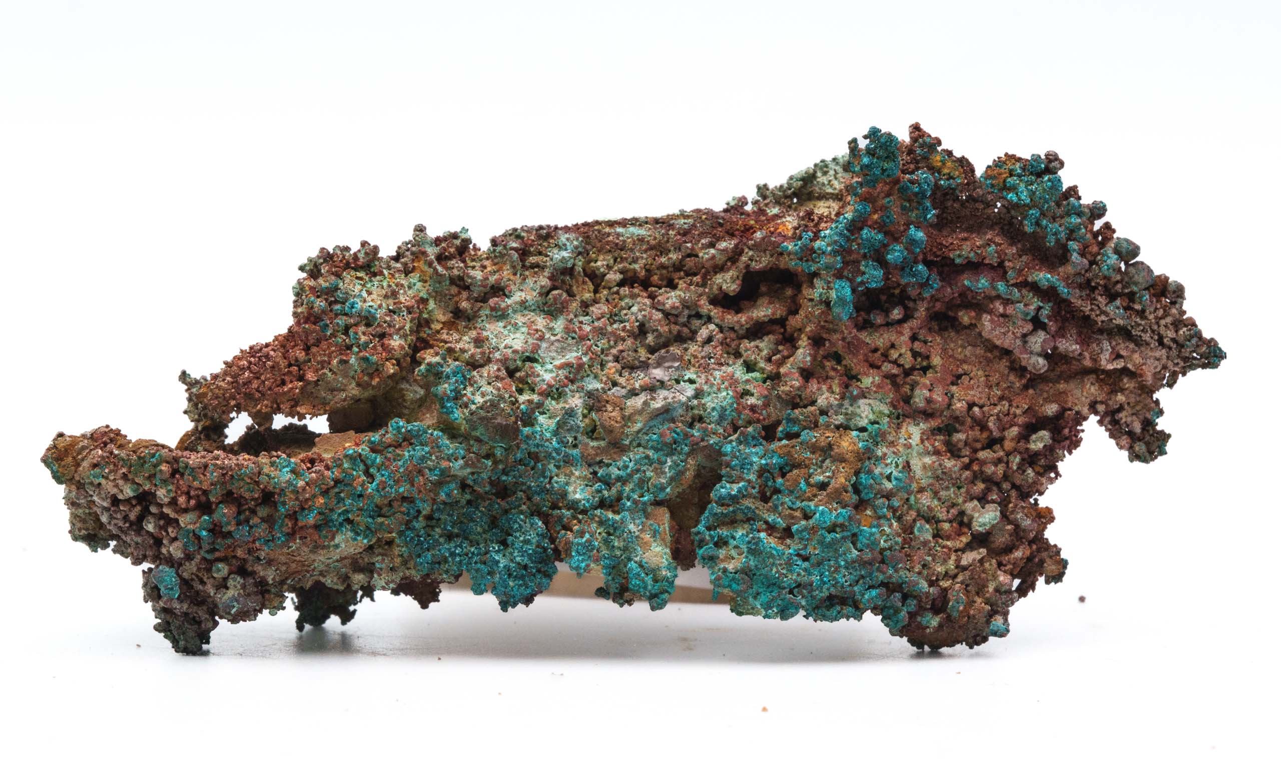 Cuivre natif & Atacamite, Houghton County, Michigan, USA.