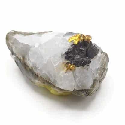 Or natif & Sphalérite (Blende), McIntyre, Ontario, Canada.