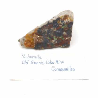 Torbernite, Old Gunnislake Mine, Cornouailles, Royaume-Uni.