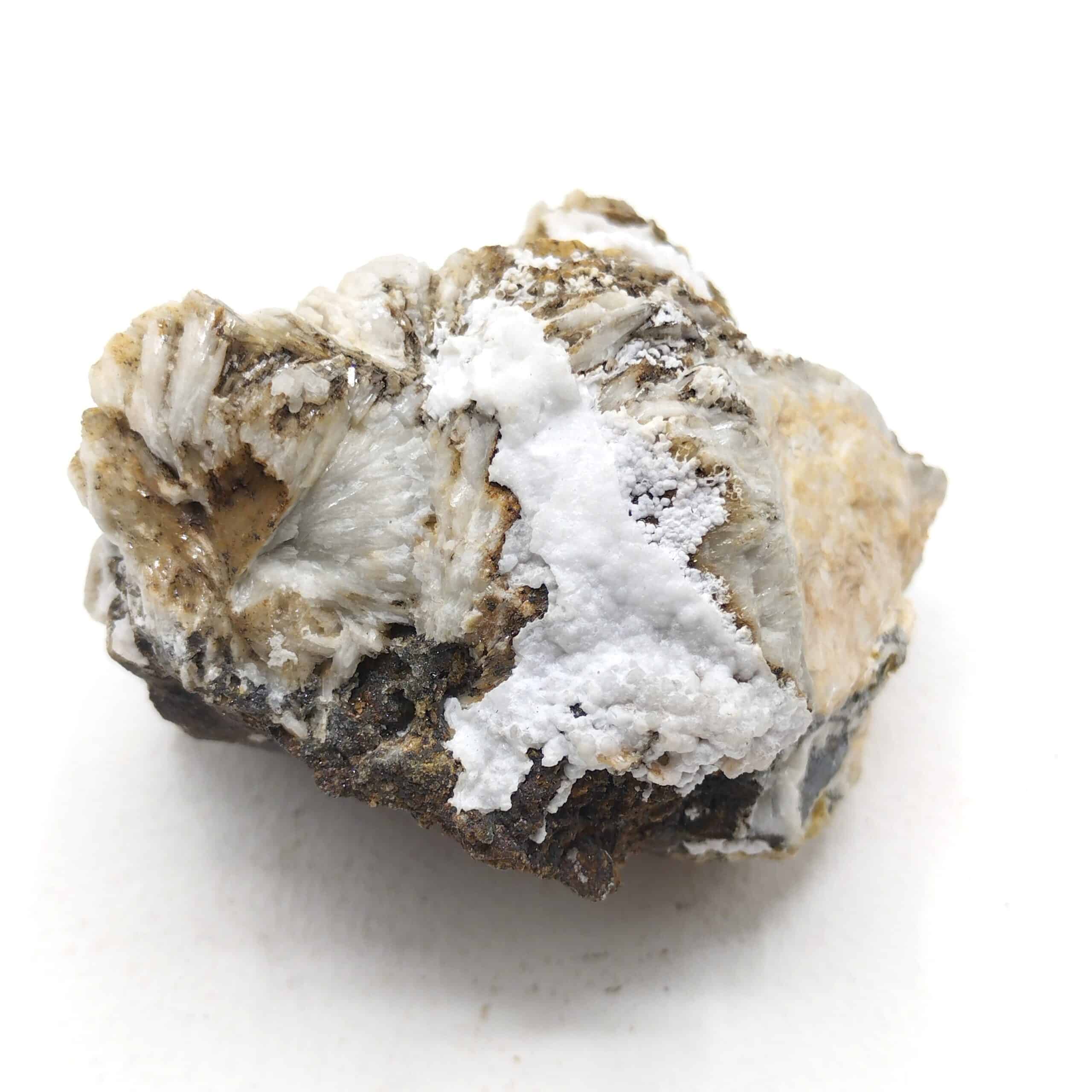 Hydrozincite, Smithsonite & Baryte, La Sanguinède, Gard.