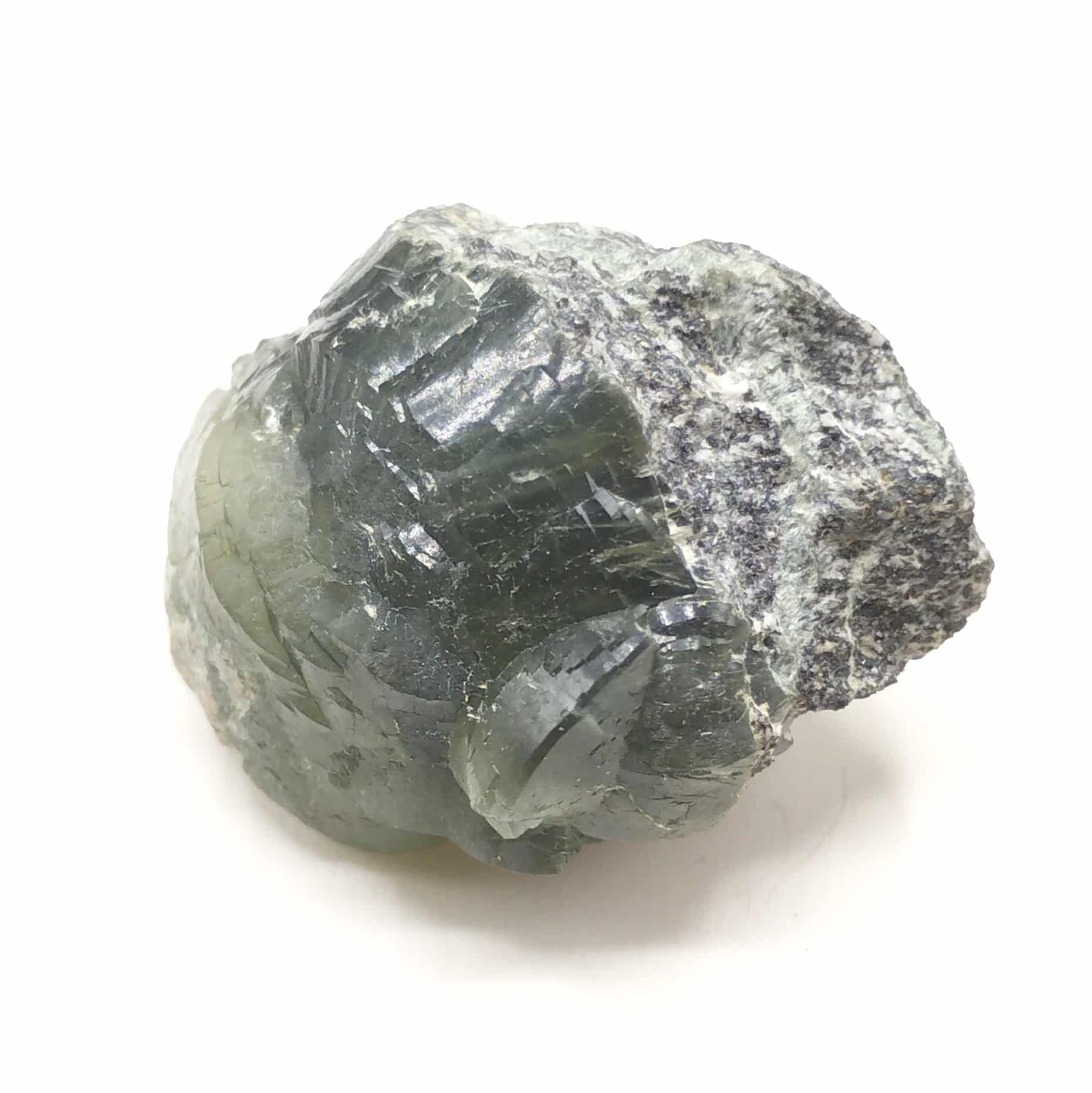 Prehnite maclée, Combe de La Selle, Saint-Christophe-en-Oisans, Isère.