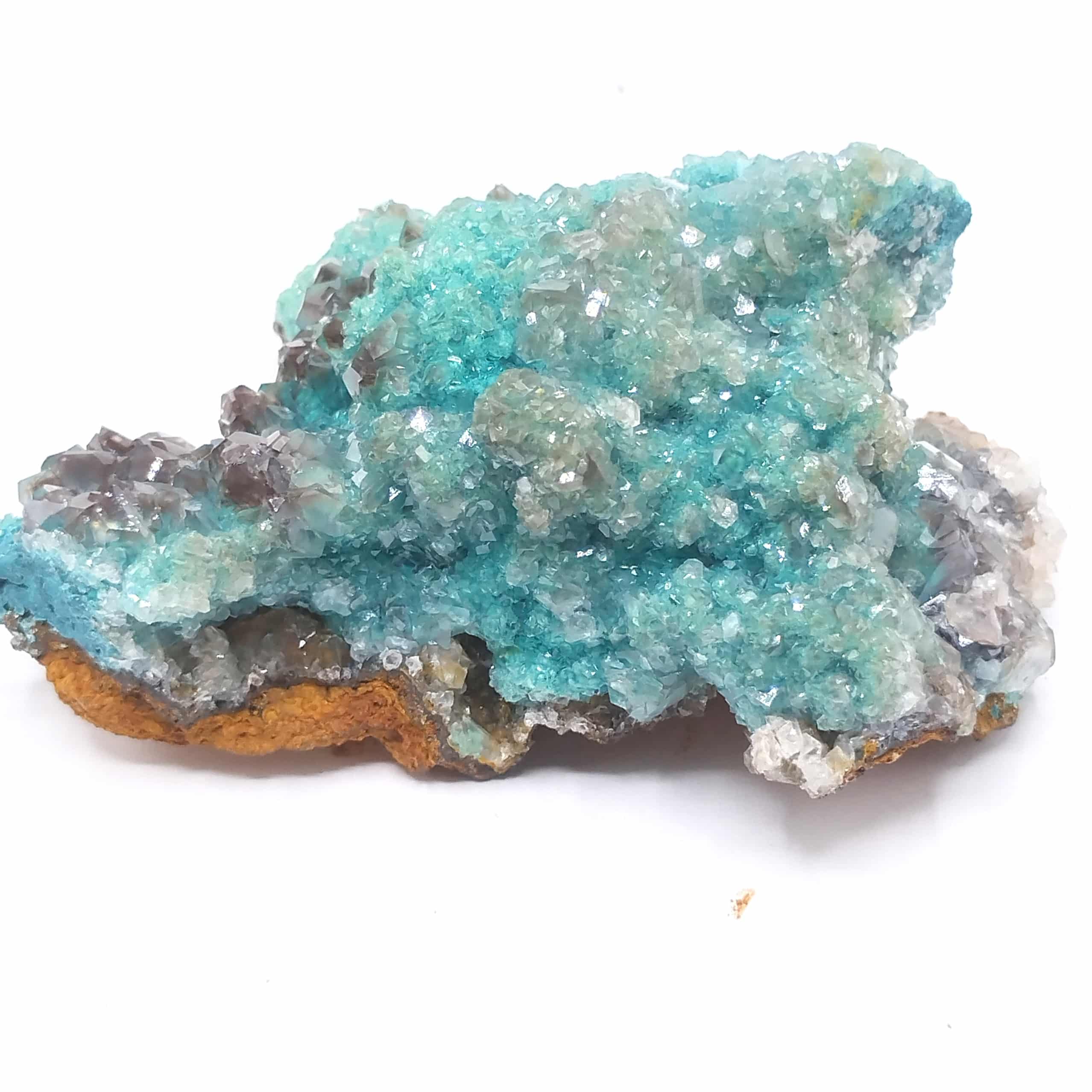 Calcite sur Aurichalcite, Ojuela, Mexique.