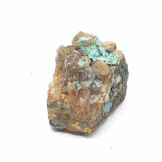 Langite sur Chrysocolle & Malchite, Mollau, Haut-Rhin, Vosges.