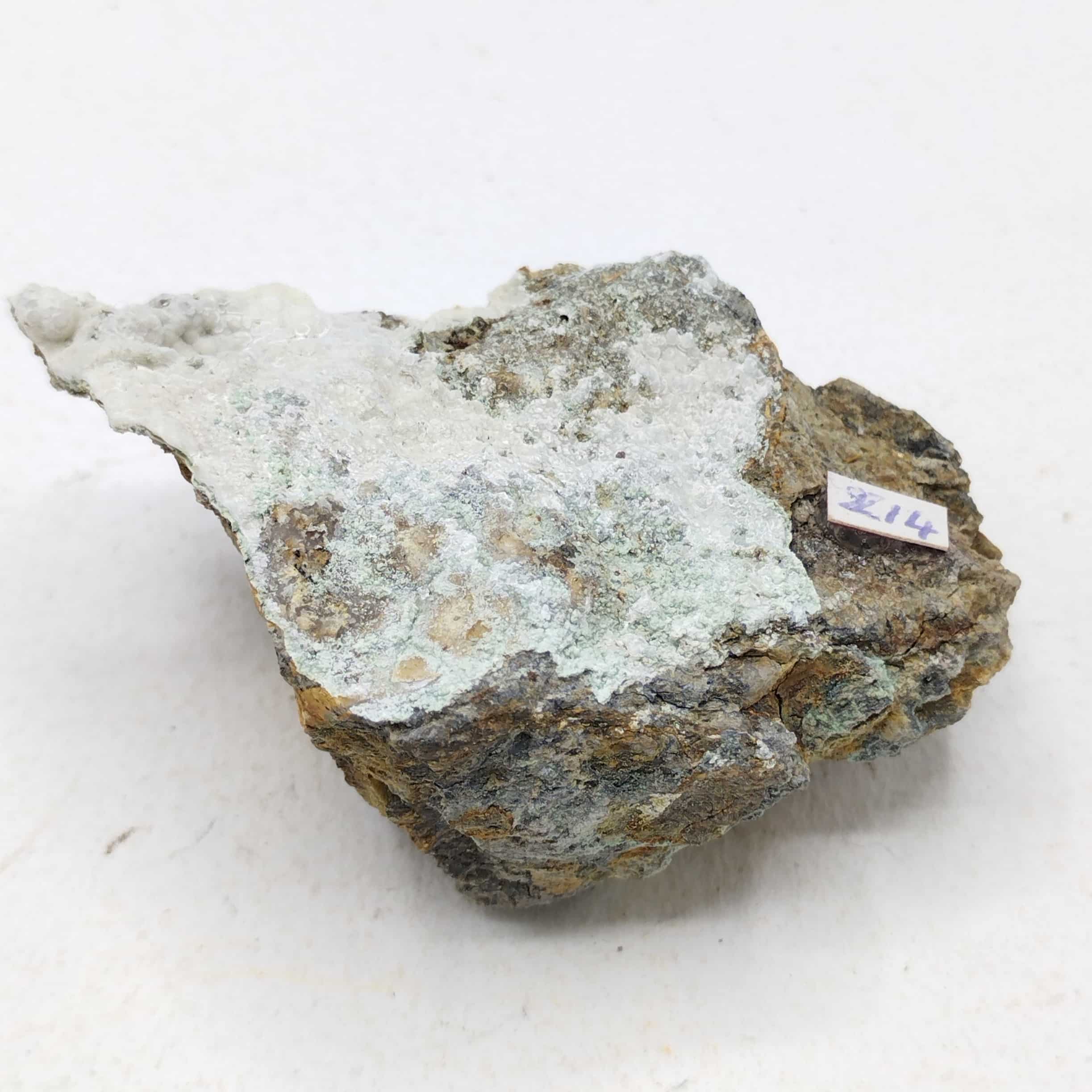 Annabergite & Aragonite, Mine Cobalt, Fertrupt, Sainte-Marie-aux-Mines, Haut-Rhin.