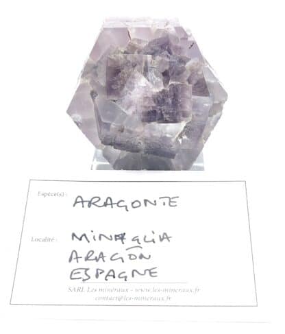 Aragonite mauve, Molina de Aragón, Espagne.
