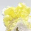 Soufre natif et Aragonite, Caltanissetta, Sicile, Italie.