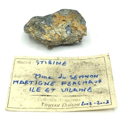Stibine, Mine du Semnon, Ille-et-Vilaine, Bretagne.