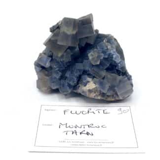 Cristaux de fluorine bleue et jaune de la mine de Montroc (Tarn).