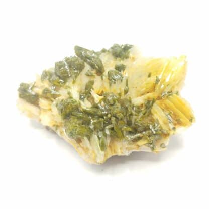 Pyromorphite sur Baryte, Chaillac, Indre.
