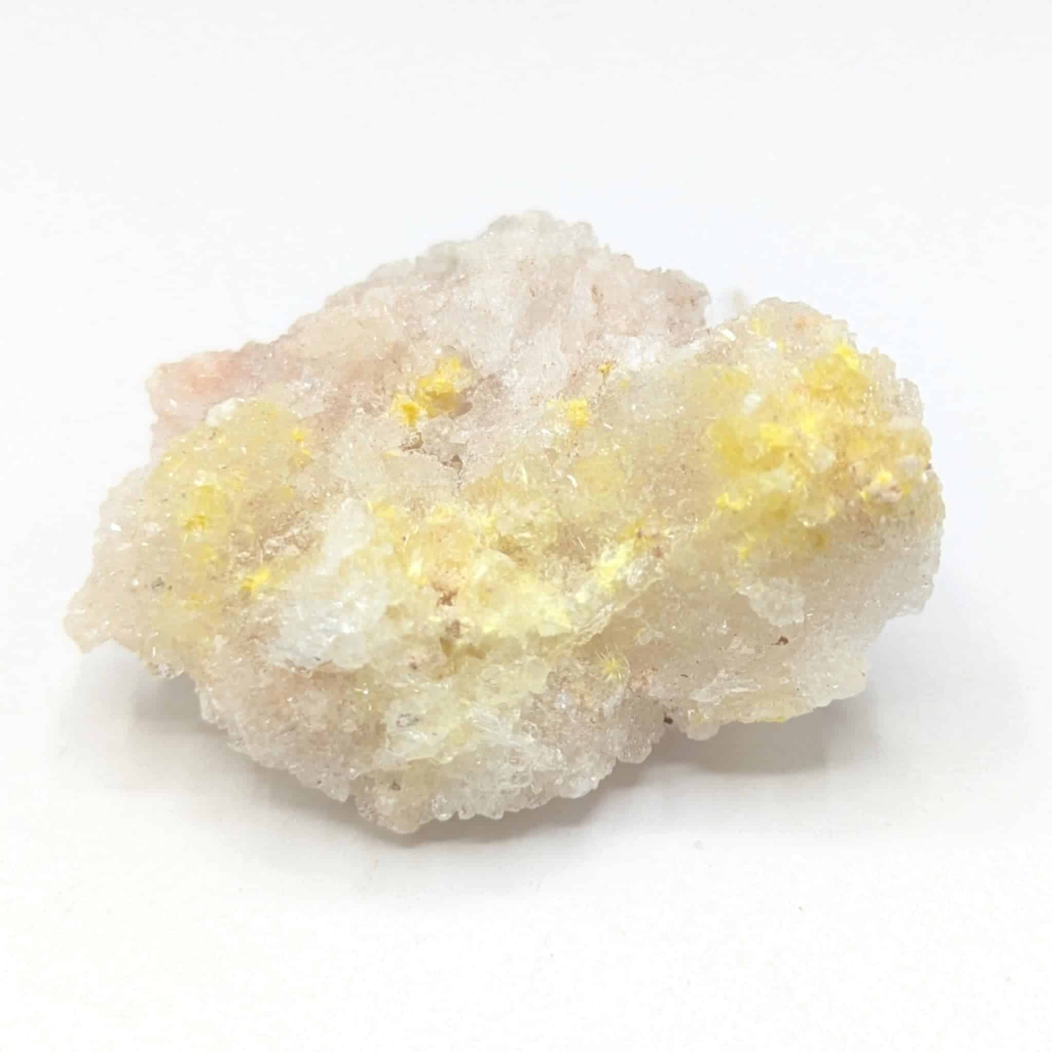 Sklodowskite sur Gypse, Cuervo Mine, Chihuahua, Mexique.