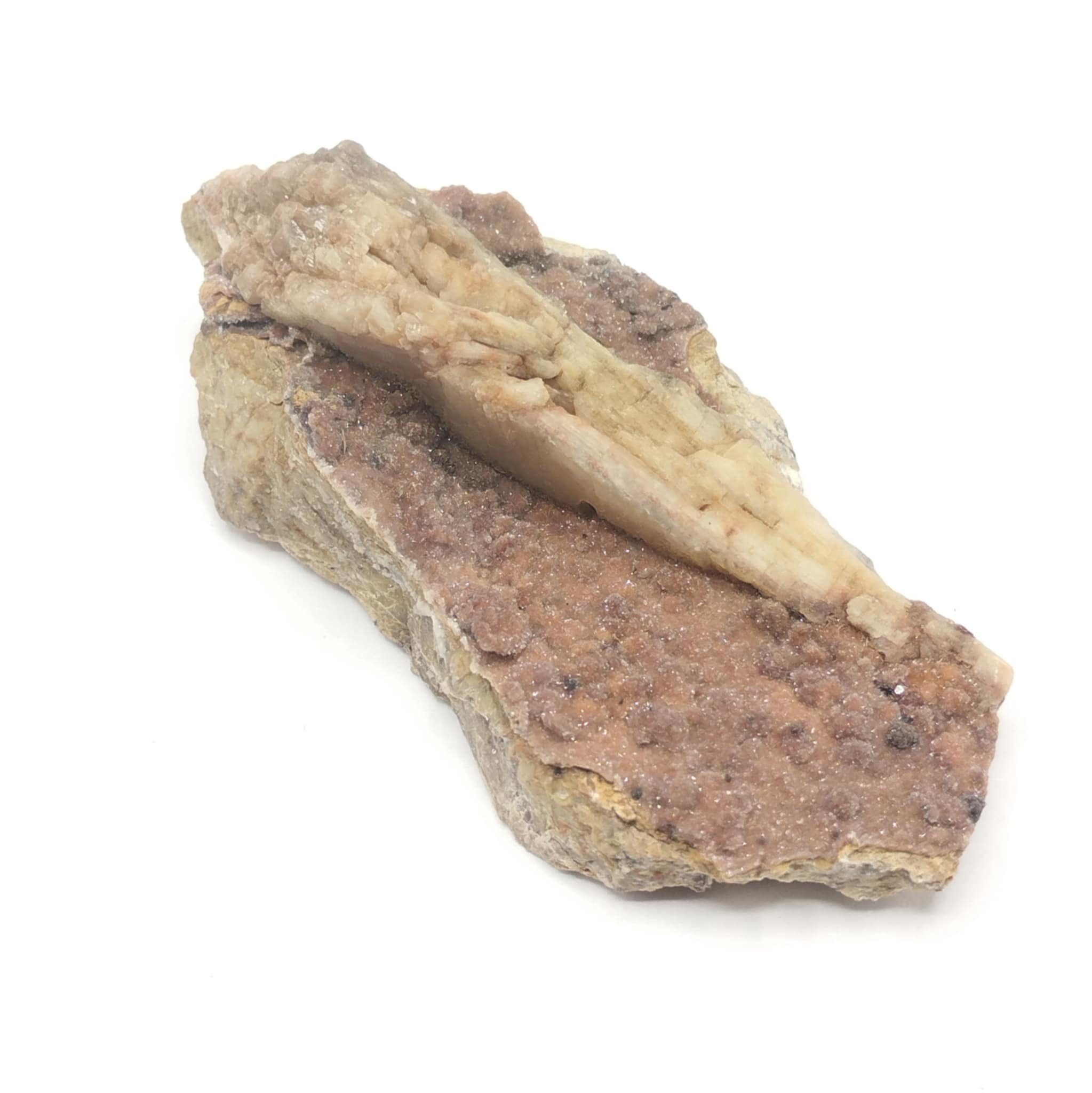 Calcédoine « Eisenkiesel » & Baryte, Wegscheid, Haut-Rhin.
