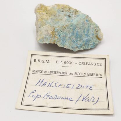Mansfieldite, Cap Garonne, Var.