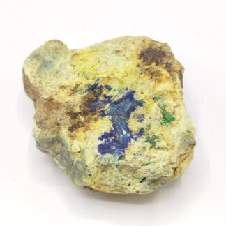 Bindhéimite & Azurite après Bournonite, La Sanguinède, Gard.