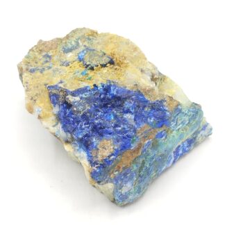 Azurite, Cyanotrichite & Conichalcite, Cap Garonne, Var.