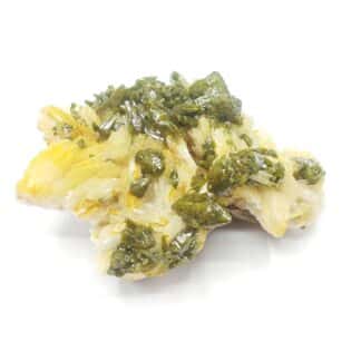 Pyromorphite sur Baryte, Chaillac, Indre.