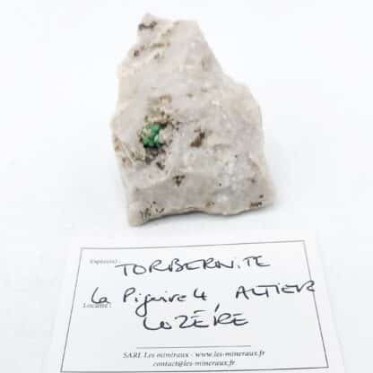 Torbernite, La Pigeyre, Altier, Mende, Lozère.