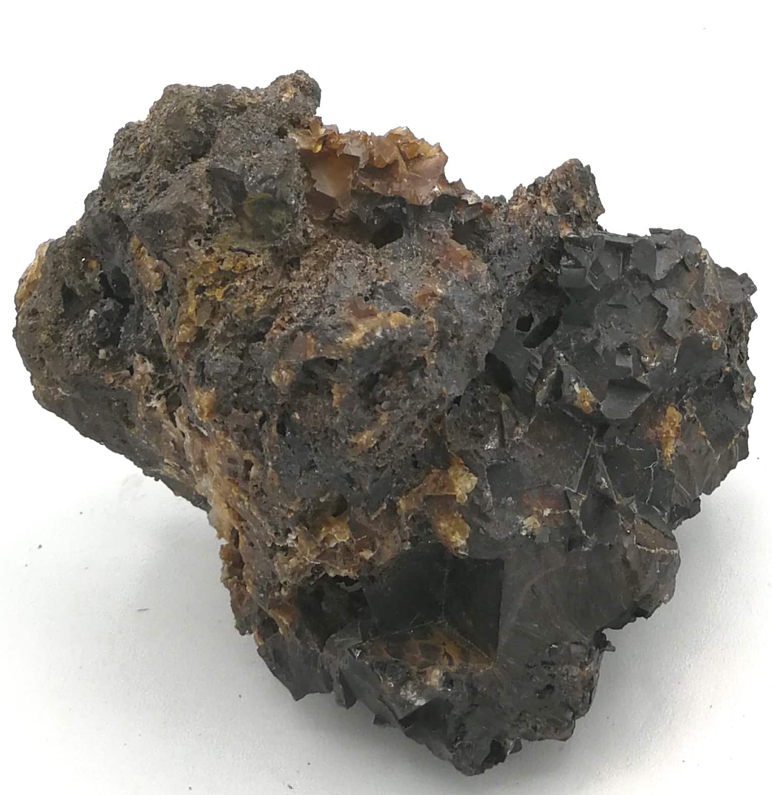 Goethite, fluorite, Steingraben, Haut Rhin.