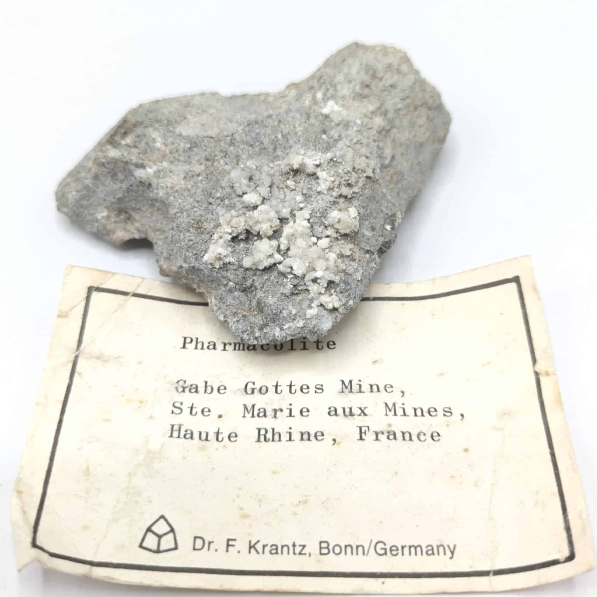 Picropharmacolite, Gabe Gottes, Sainte-Marie-aux-Mines, Haut-Rhin.