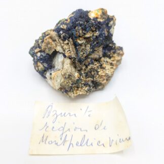 Azurite, Font d’Arques, Lieuran-Cabrières, Hérault.