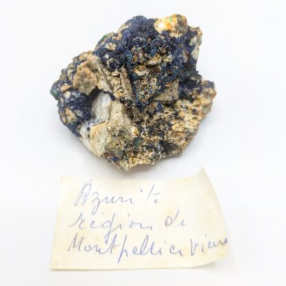 Azurite, Font d’Arques, Lieuran-Cabrières, Hérault.