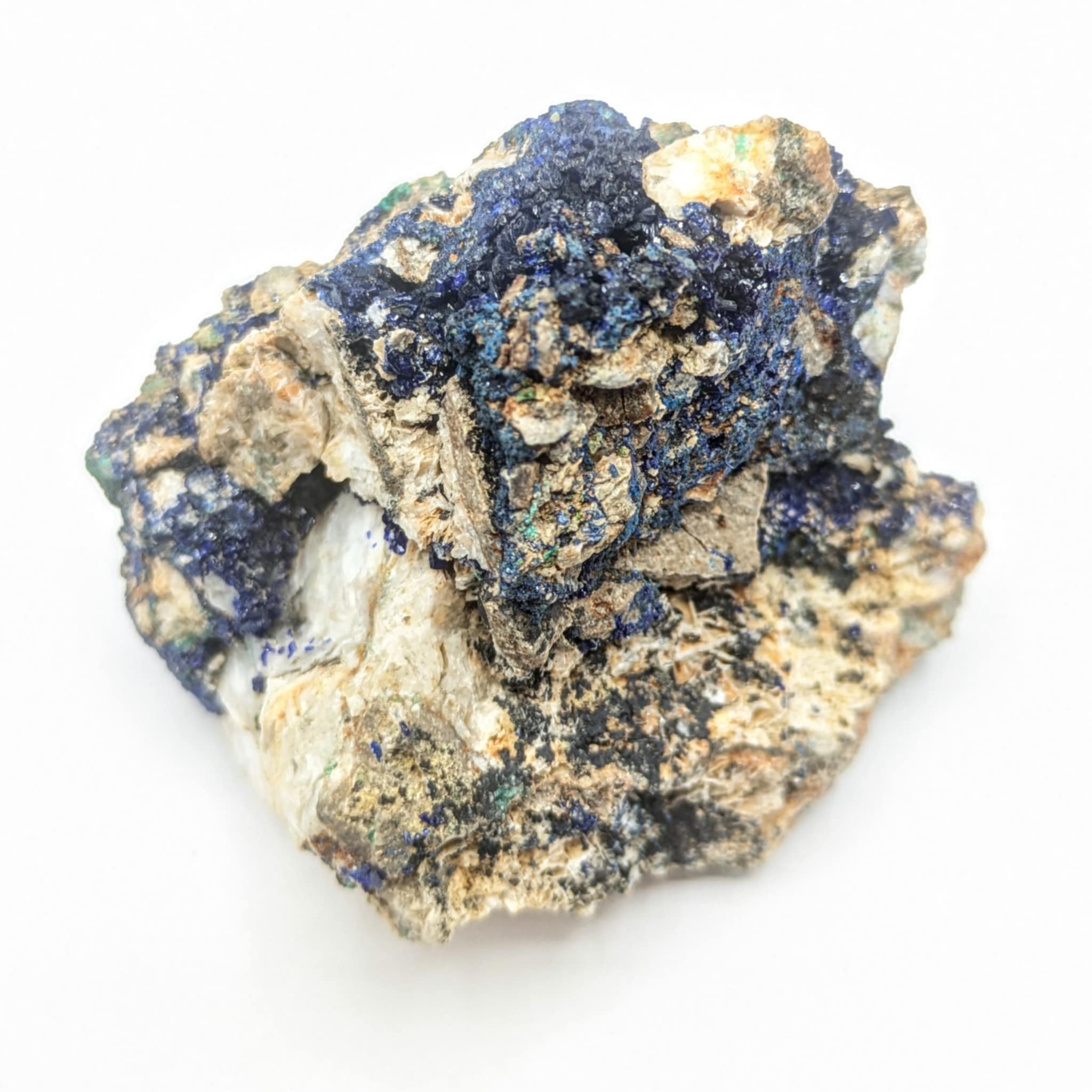 Azurite, Font d’Arques, Lieuran-Cabrières, Hérault.