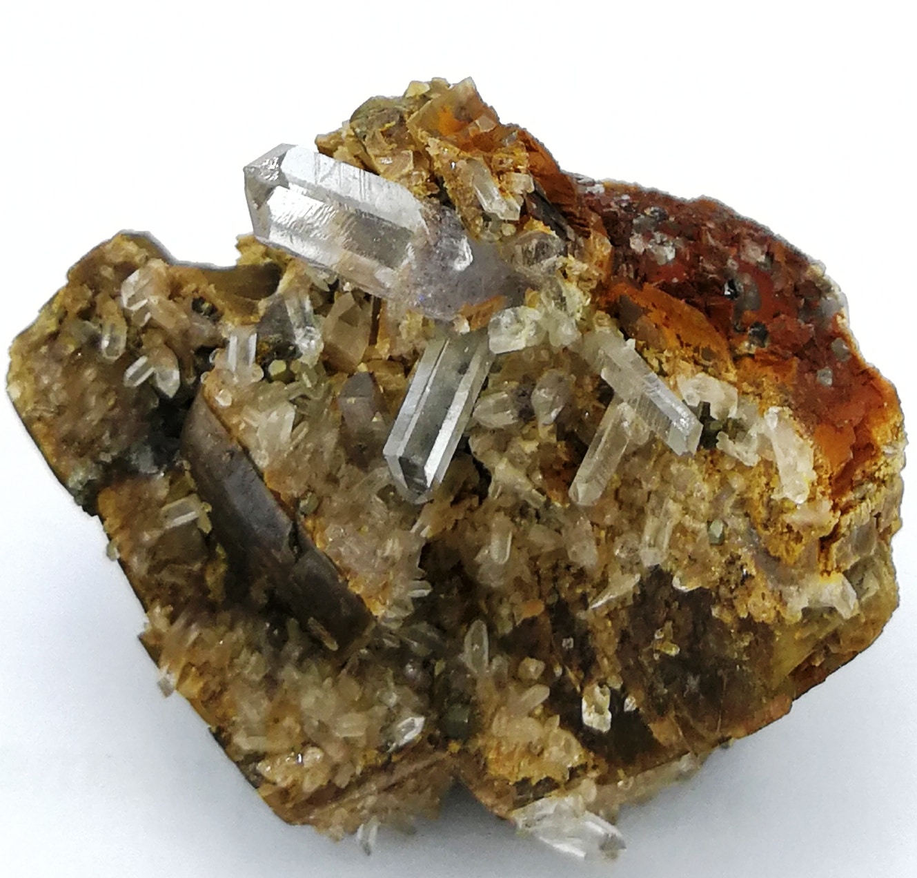 Quartz, Sidérite, Saint Pierre de Mésage, Isère.