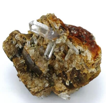 Quartz, Sidérite, Saint Pierre de Mésage, Isère.