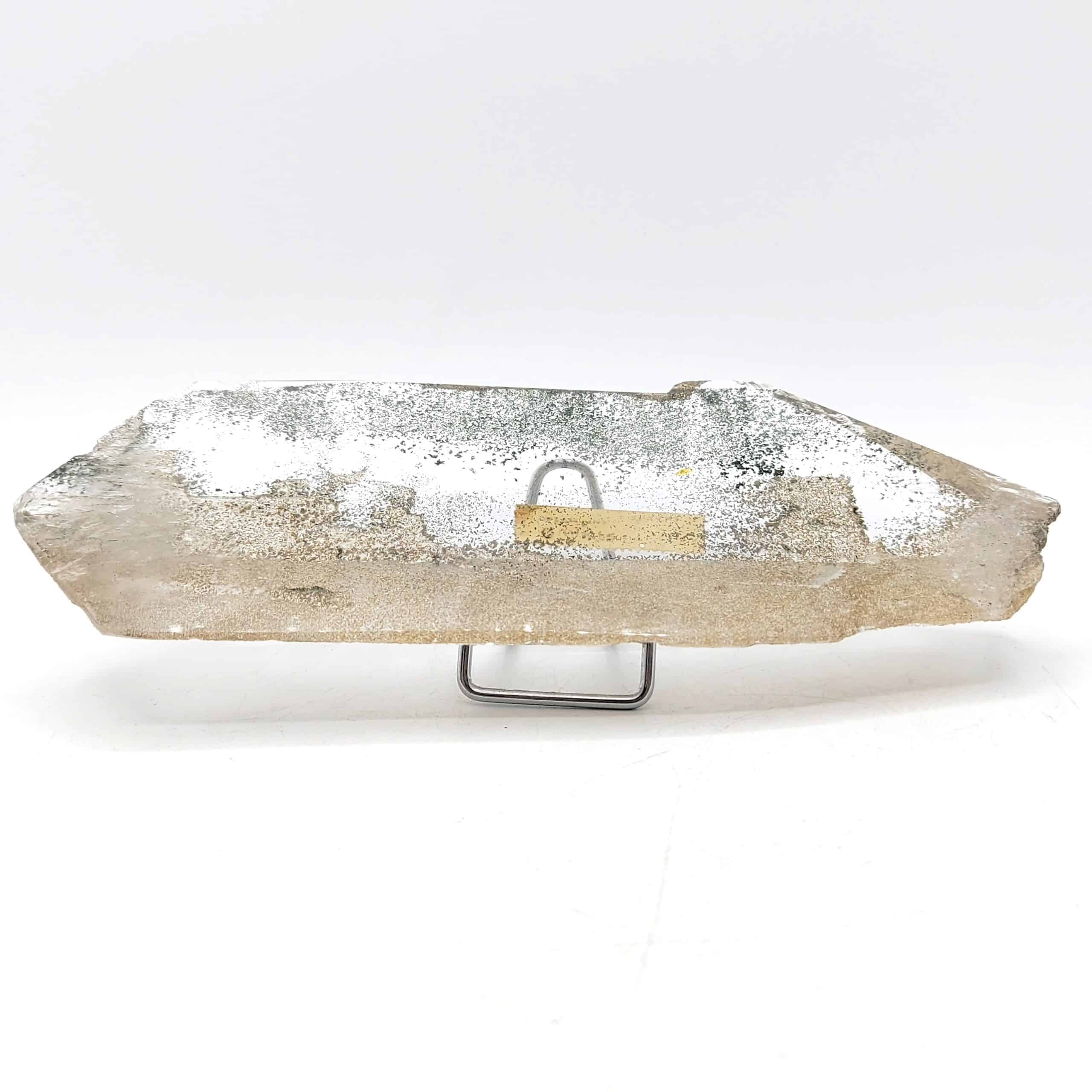 Quartz chloriteux (1 face polie), secteur Oisans, Isère.