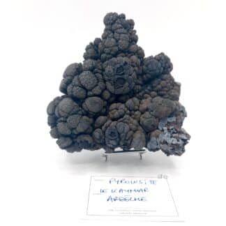 Pyrolusite, Le Kaymar, Pruines, Rodez, Aveyron.