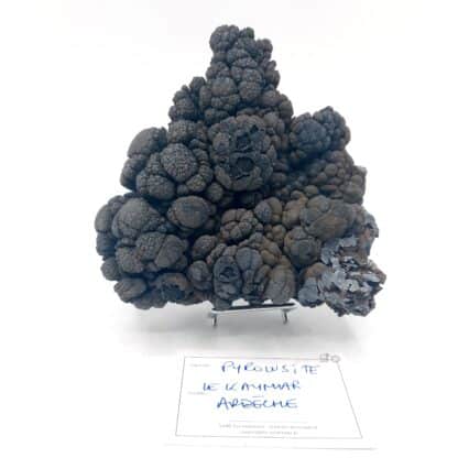 Pyrolusite, Le Kaymar, Pruines, Rodez, Aveyron.