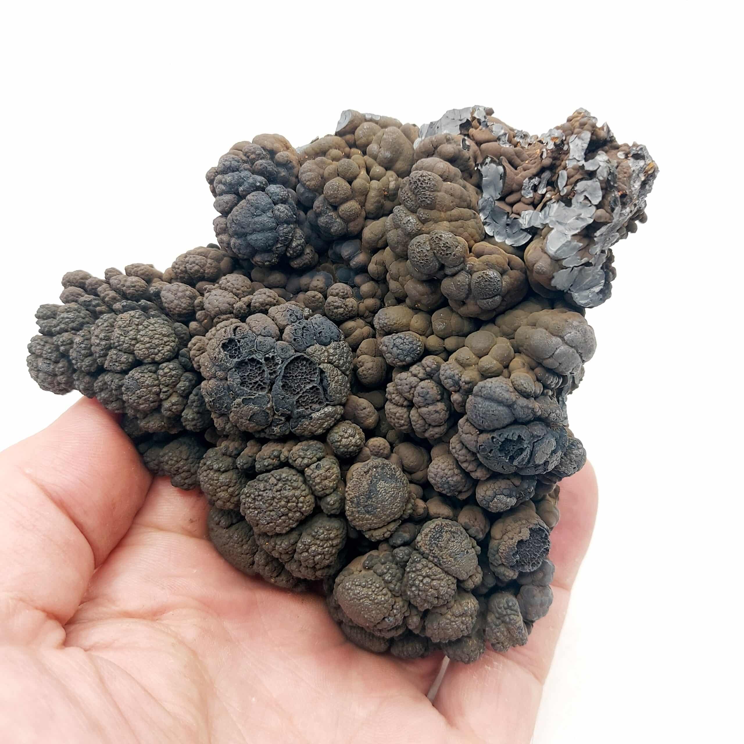 Pyrolusite, Le Kaymar, Pruines, Rodez, Aveyron.