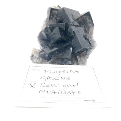Fluorine à inclusion de Galène, Le Rossignol, Chaillac, Indre.