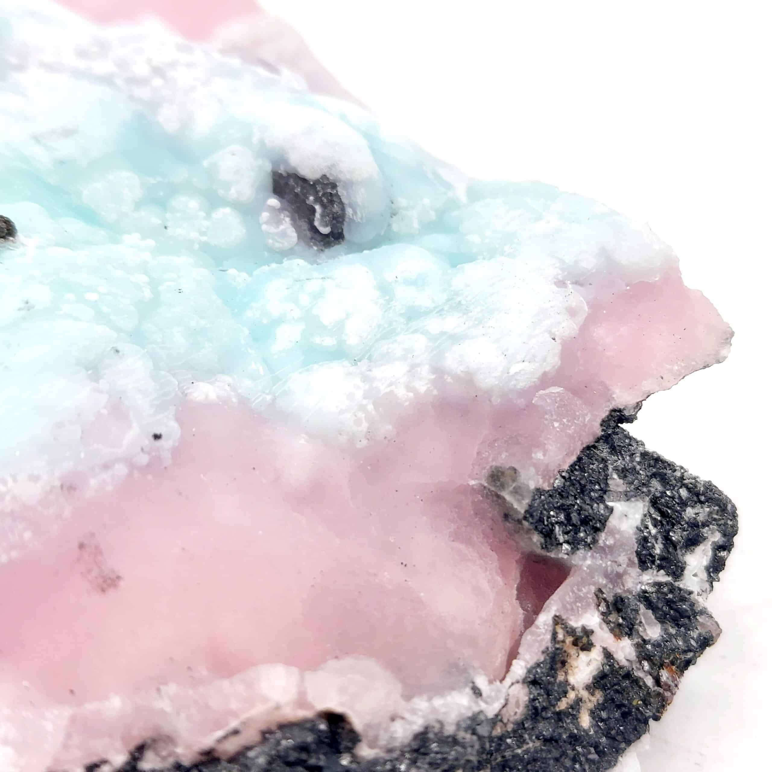 Aragonite /Co et /Cu, Anthracite, Chandoline, Valais, Suisse.