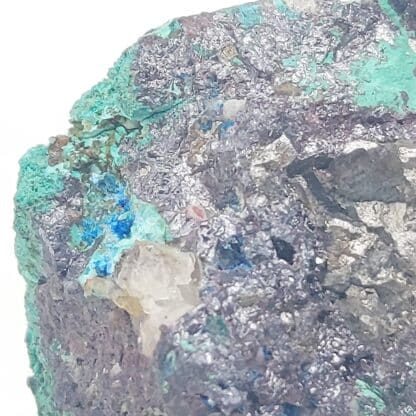 Connellite et Cuprite, Mine de South Tolcarne, Cornouailles, Royaume-Uni.