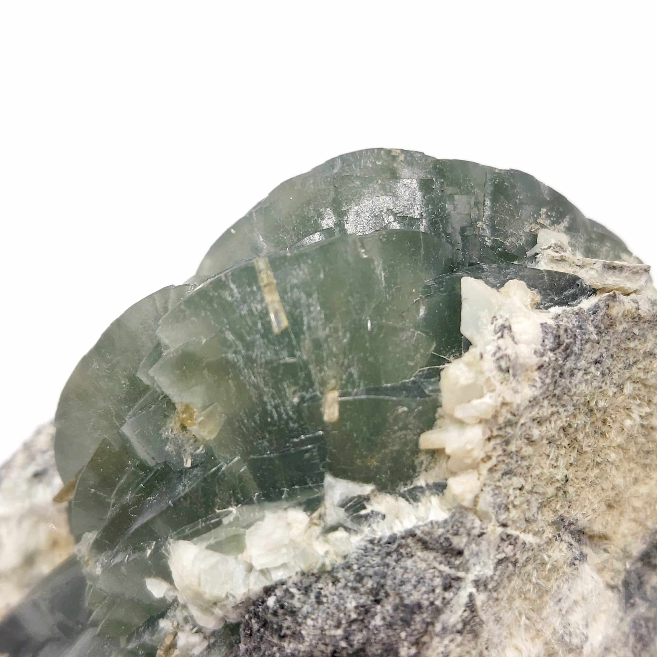 Prehnite en casque, Combe de la Selle, Oisans, Isère.