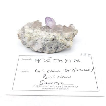 Quartz sceptre améthyste, Col des cristaux, Le Bolchu, Savoie.