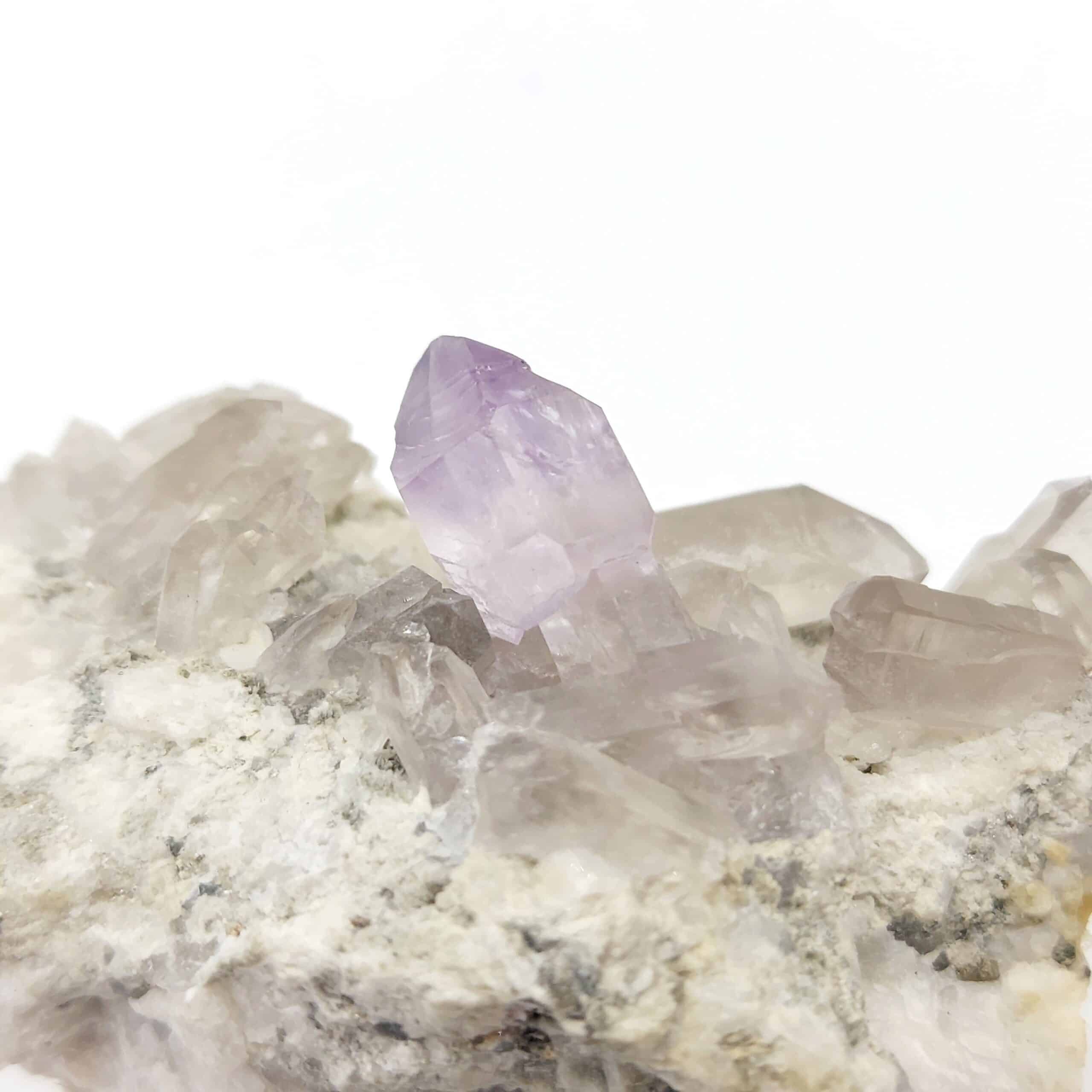 Quartz sceptre améthyste, Col des cristaux, Le Bolchu, Savoie.