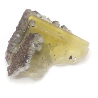 Quartz sur Fluorite (Fluorine), El Hammam, Maroc.