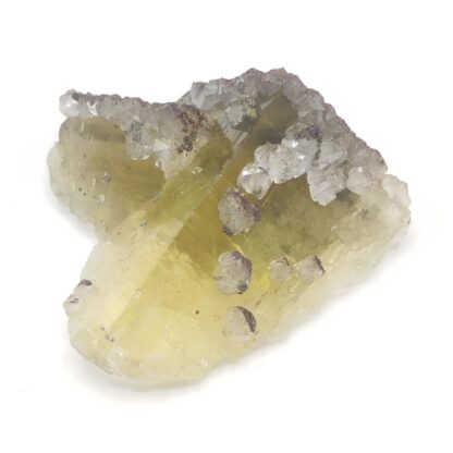Quartz sur Fluorite (Fluorine), El Hammam, Maroc.