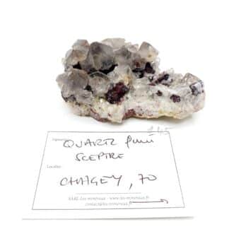 Quartz fumé, sceptré, Chagey, Lure, Haute-Saône.