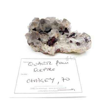 Quartz fumé, sceptré, Chagey, Lure, Haute-Saône.