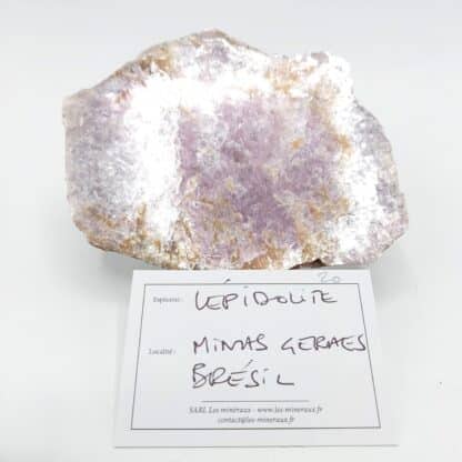 Lépidolit, Minas Gerais, Brésil.