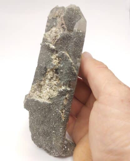 Bertrandite & Quartz, Quilly (La Villeder), Morbihan, Bretagne.
