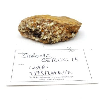 Chrome-Cérussite, Mine Kapi, Dundas Nord, Tasmanie, Australie.