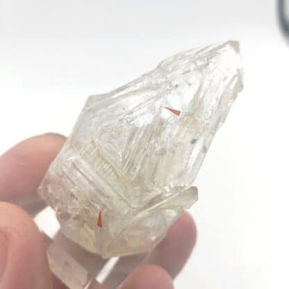 Quartz fenêtre avec bulle mobile, carrière Choëx, Val d’Illiez, Valais (Suisse).