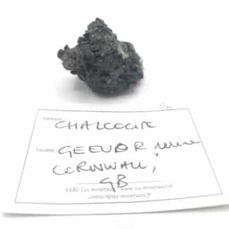 Chalcocite, Mine Geevor, Pendeen, St Just, Cornouailles, Angleterre, Royaume-Uni.